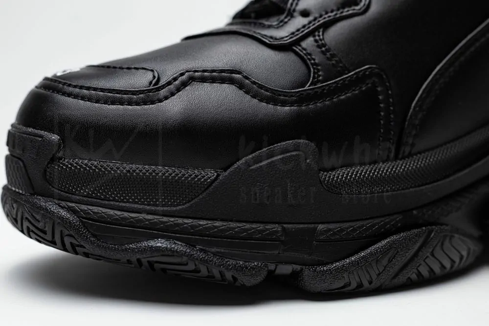 balenciaga triple s sneaker in leather black