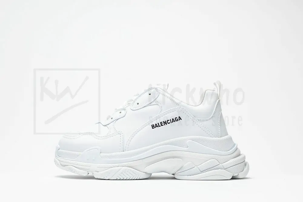 balenciaga triple s sneaker in leather white