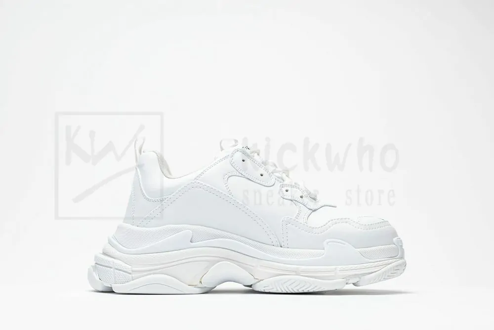 balenciaga triple s sneaker in leather white