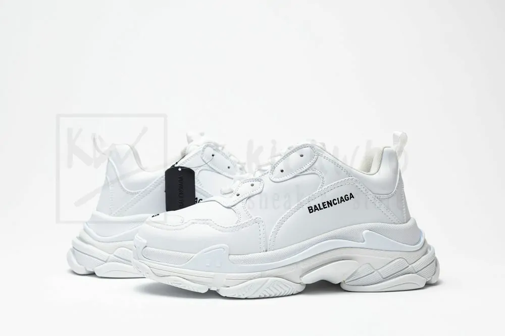 balenciaga triple s sneaker in leather white