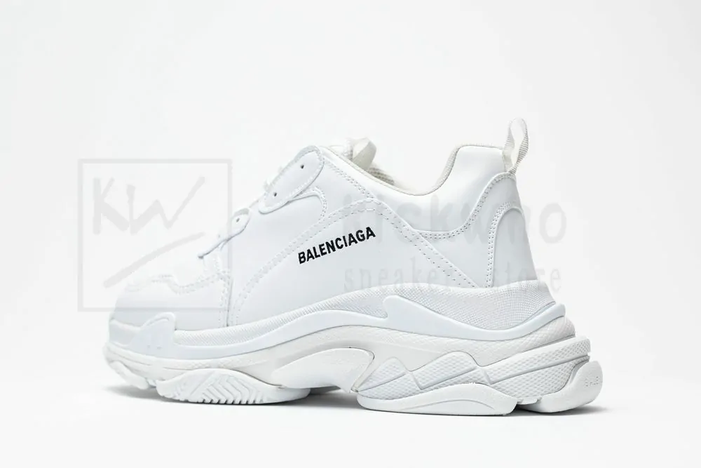 balenciaga triple s sneaker in leather white