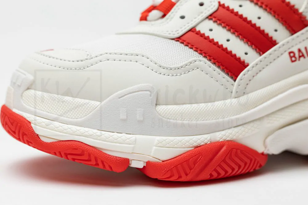 ad*s x balenciaga triple-s white red