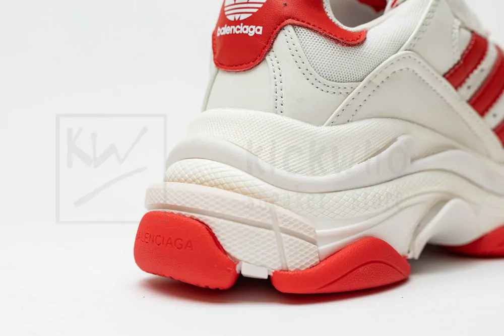 ad*s x balenciaga triple-s white red