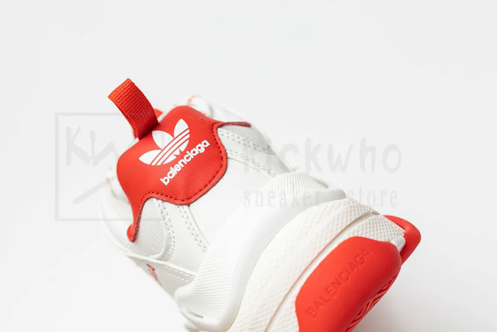 ad*s x balenciaga triple-s white red