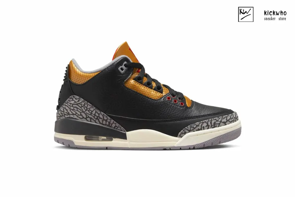 jordan 3 retroblack cement gold