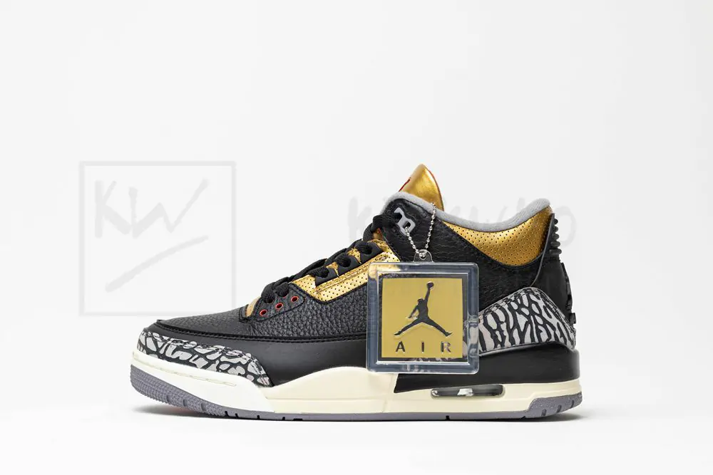 jordan 3 retroblack cement gold