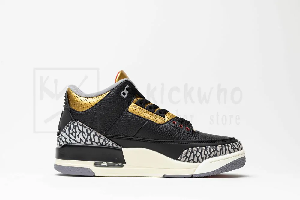 jordan 3 retroblack cement gold