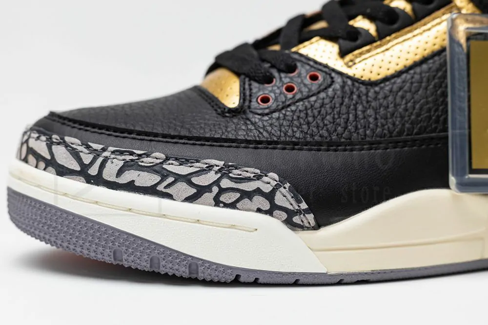 jordan 3 retroblack cement gold