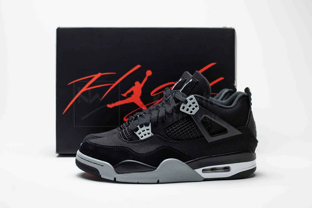 godkiller air jordan 4 retro black canvas (size up to 16)