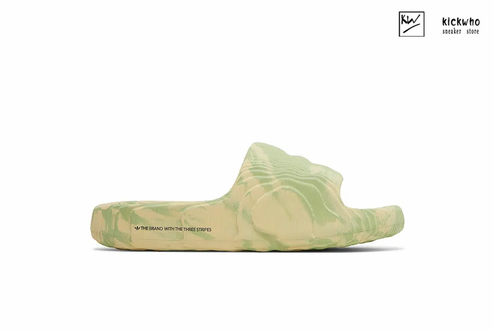 adilette 22 slides ''magic lime desert sand''