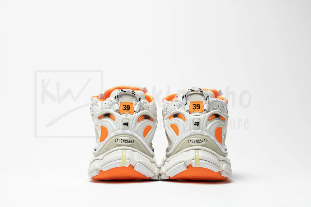 balenciaga runner white orange