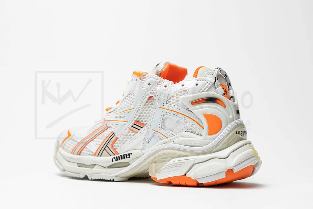 balenciaga runner white orange