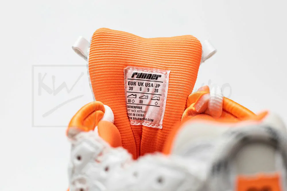 balenciaga runner white orange