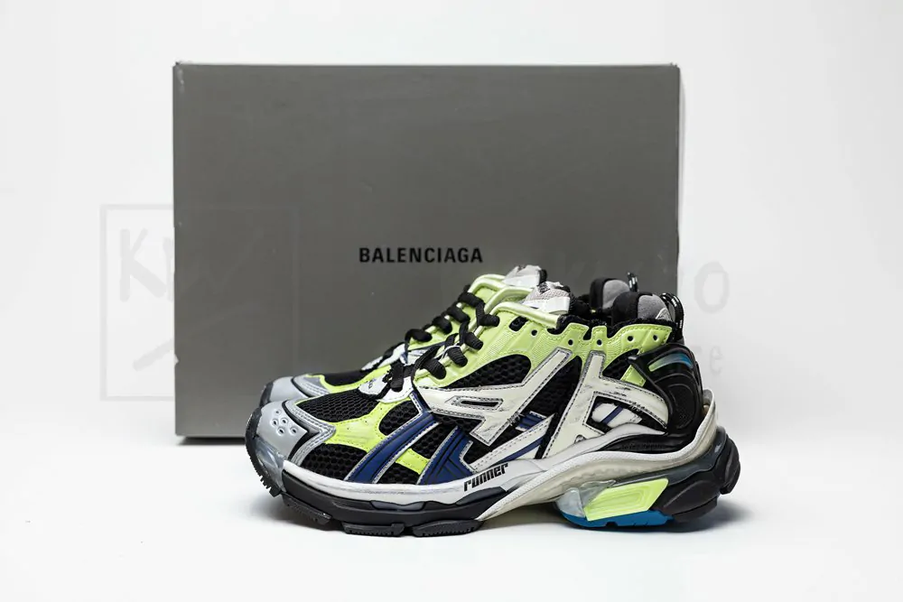 balenciaga runner green blue black grey