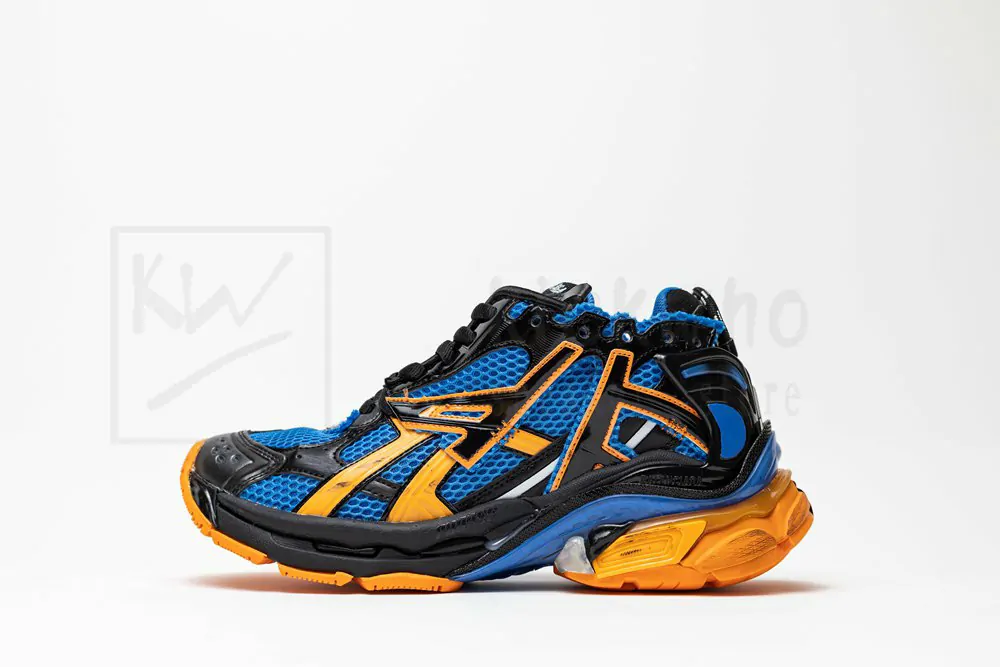 balenciaga runner sneaker blue orange