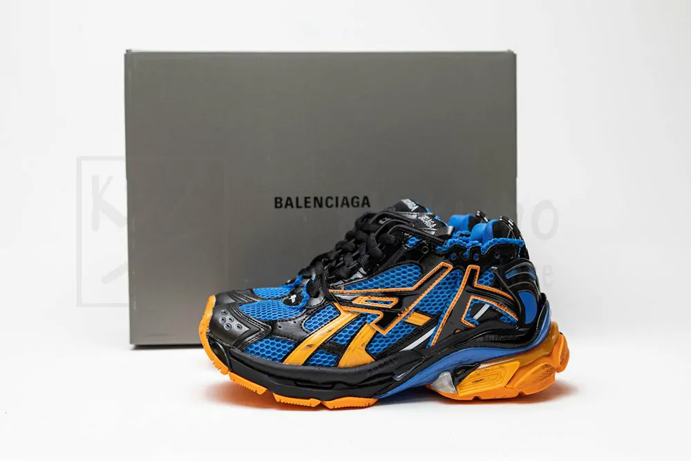 balenciaga runner sneaker blue orange