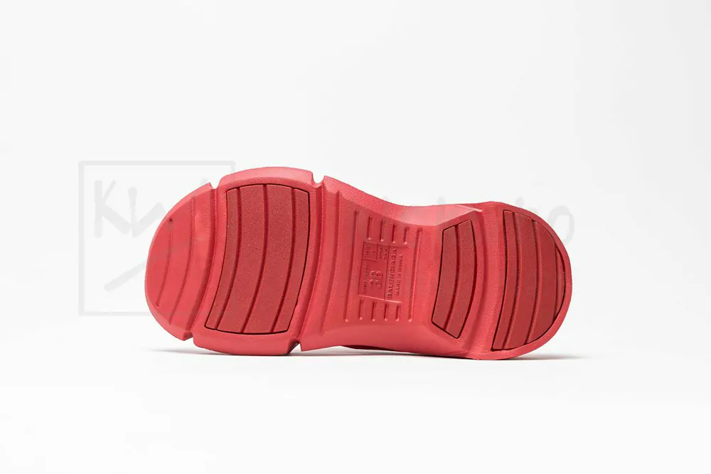 balenciaga mold slide sandal red