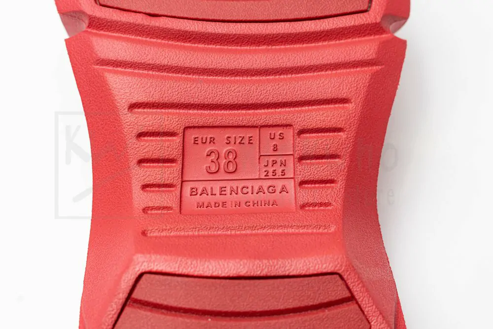 balenciaga mold slide sandal red