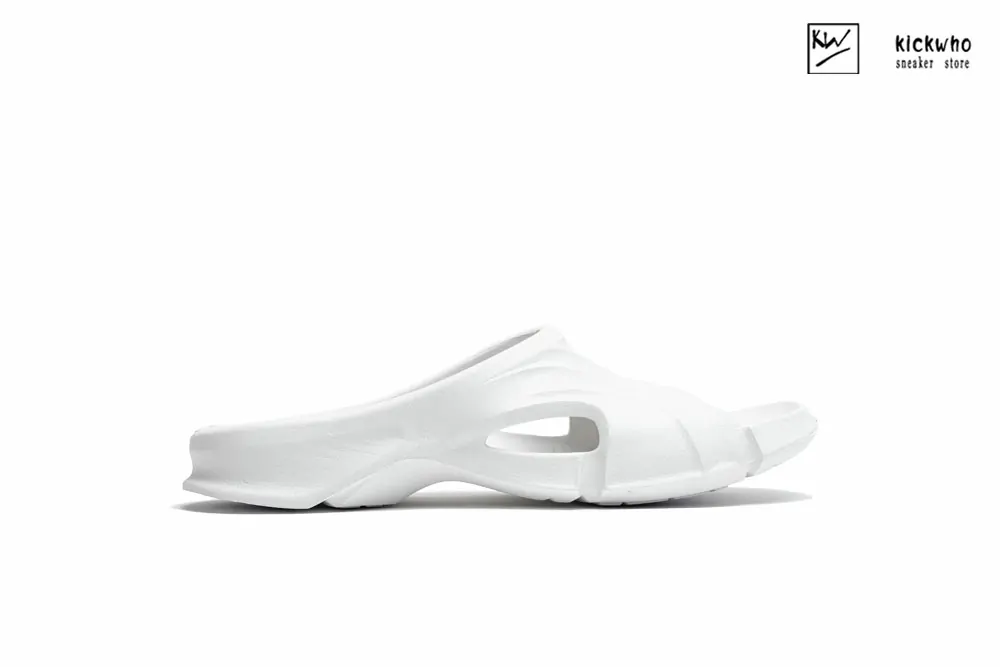 balenciaga mold slide sandal all white