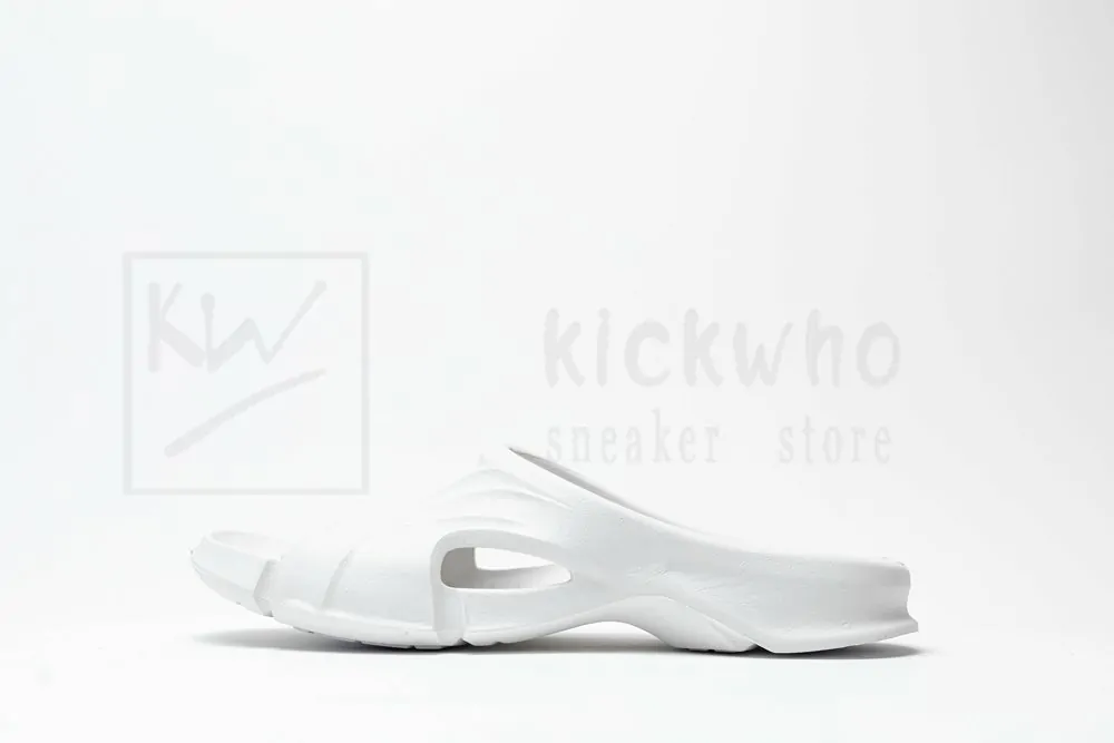 balenciaga mold slide sandal all white