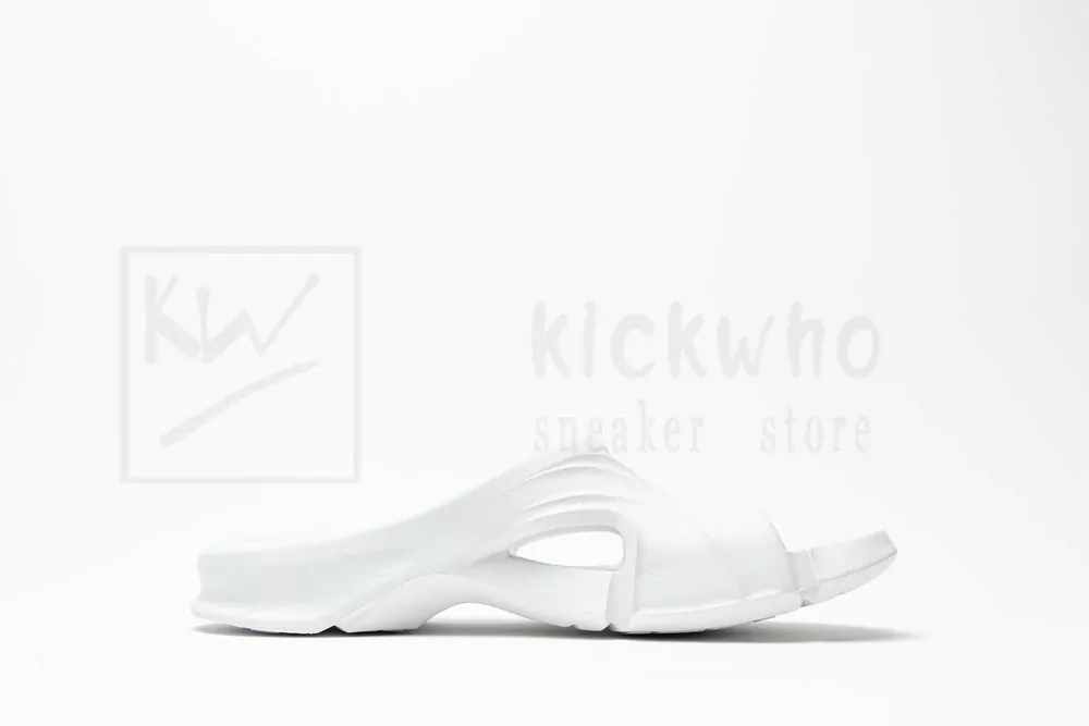 balenciaga mold slide sandal all white