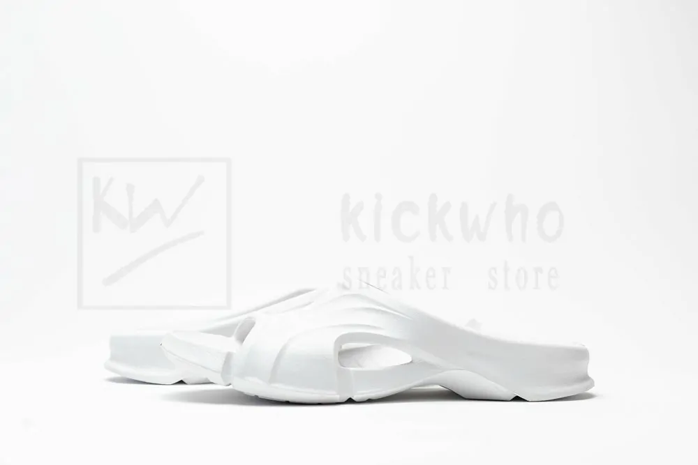 balenciaga mold slide sandal all white