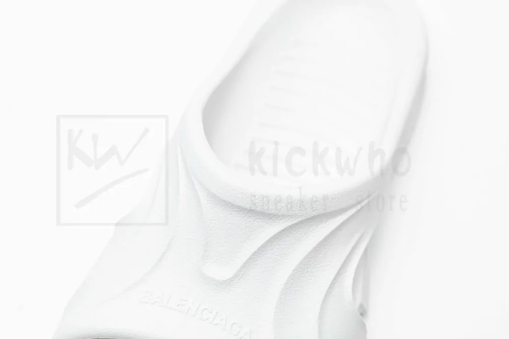 balenciaga mold slide sandal all white