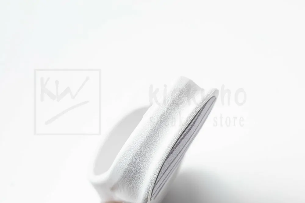 balenciaga mold slide sandal all white