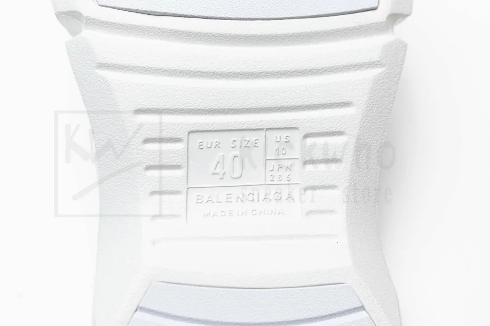 balenciaga mold slide sandal all white