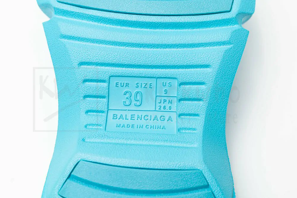 balenciaga mold slide sandal blue