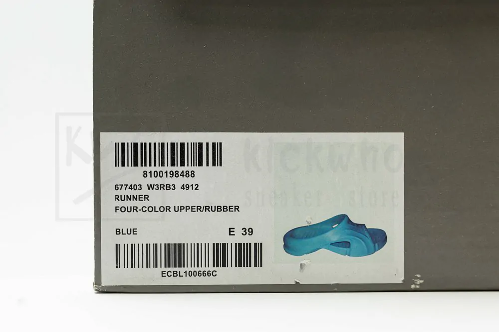 balenciaga mold slide sandal blue