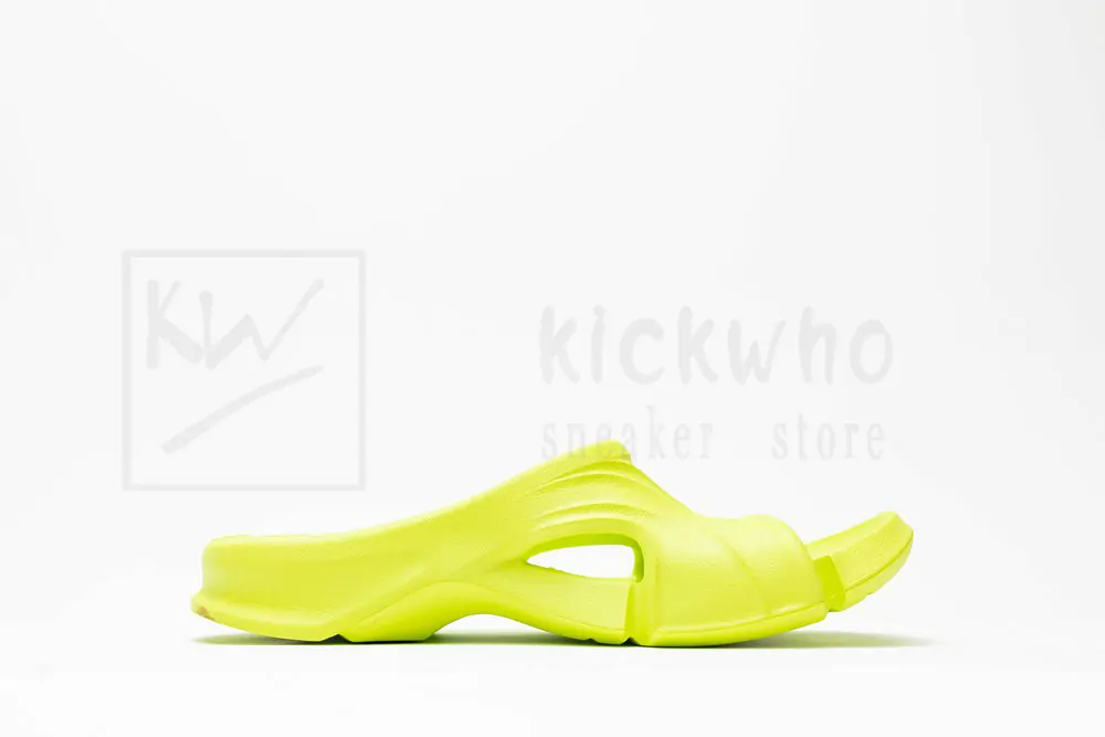 balenciaga mold slide sandal fluorescent green