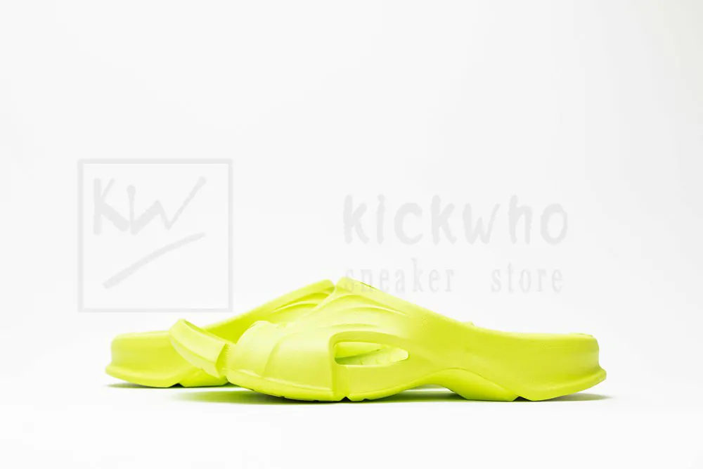 balenciaga mold slide sandal fluorescent green