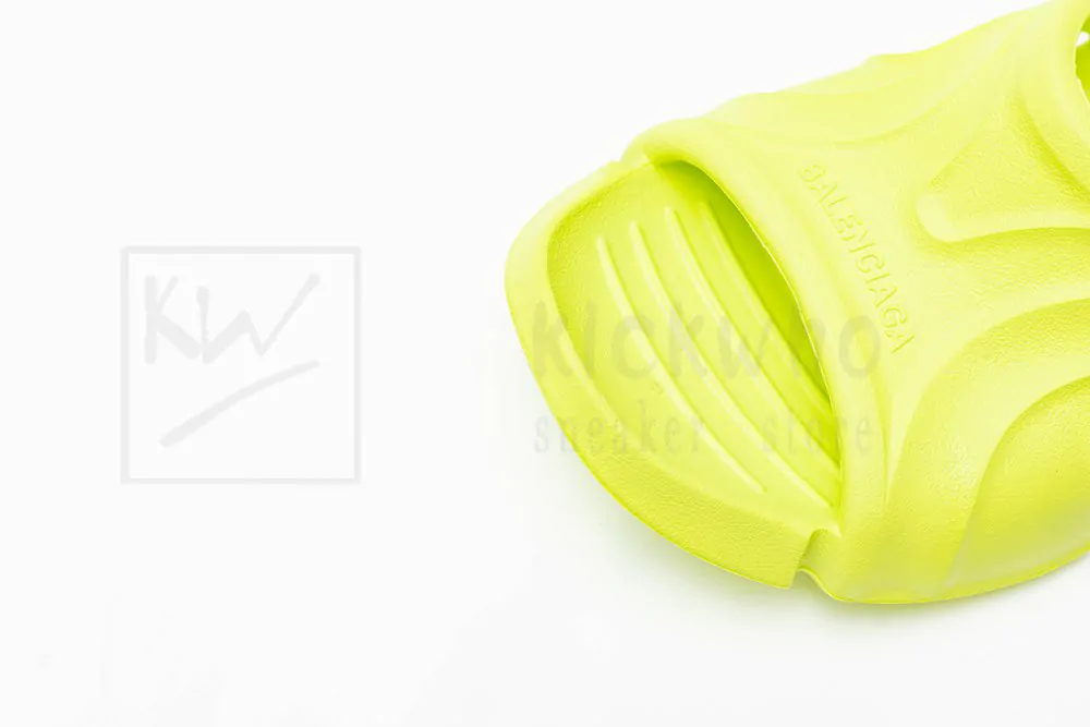 balenciaga mold slide sandal fluorescent green