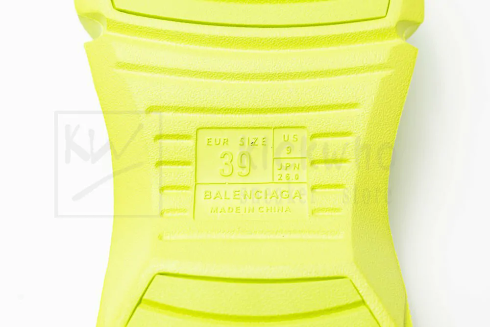 balenciaga mold slide sandal fluorescent green