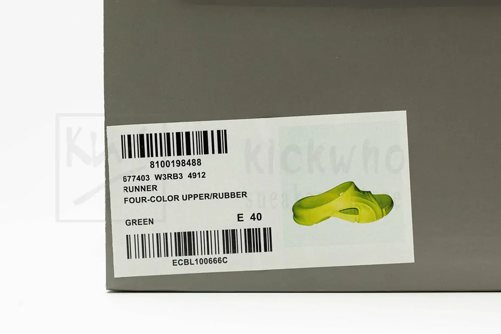 balenciaga mold slide sandal fluorescent green