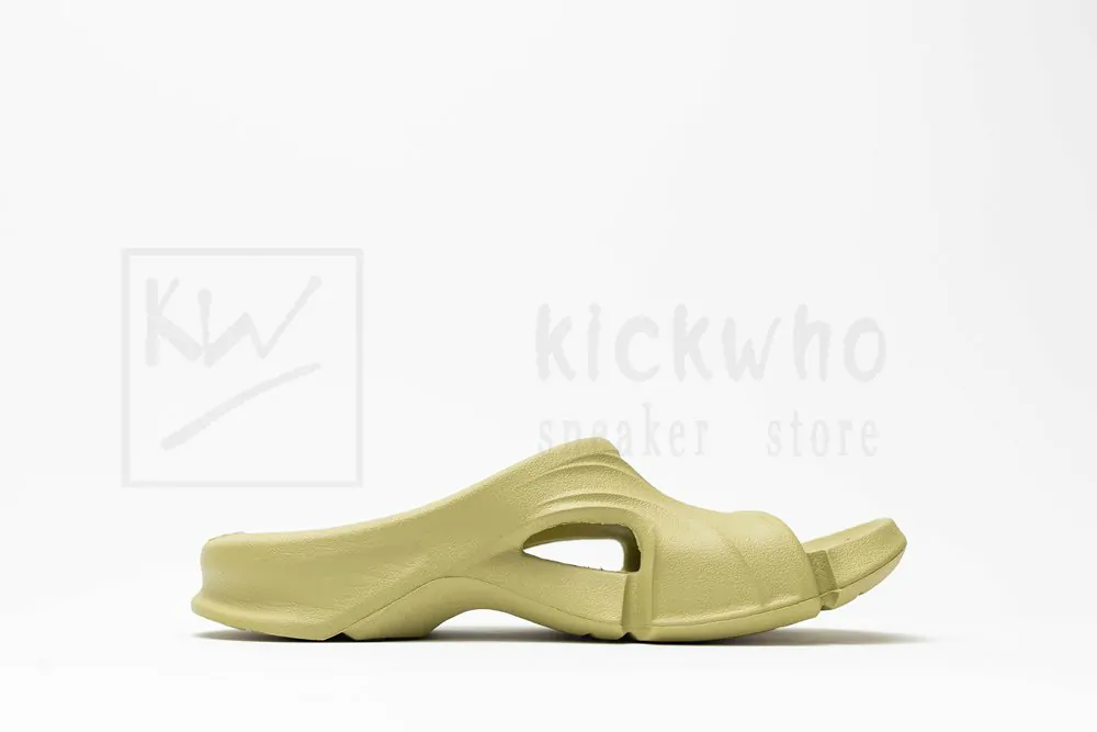 balenciaga mold slide sandal avocado