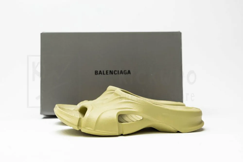 balenciaga mold slide sandal avocado