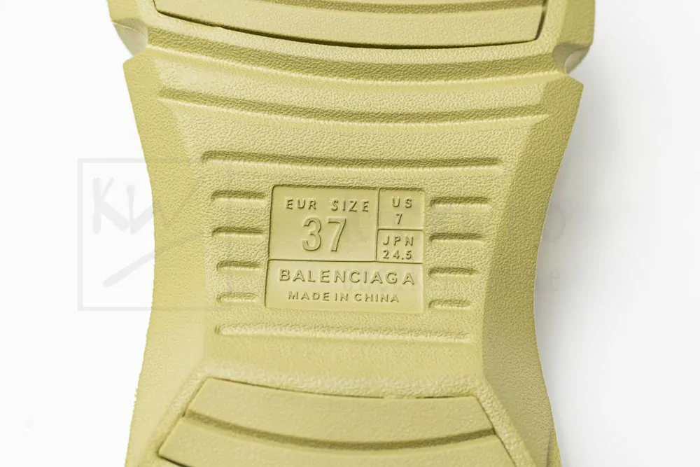 balenciaga mold slide sandal avocado