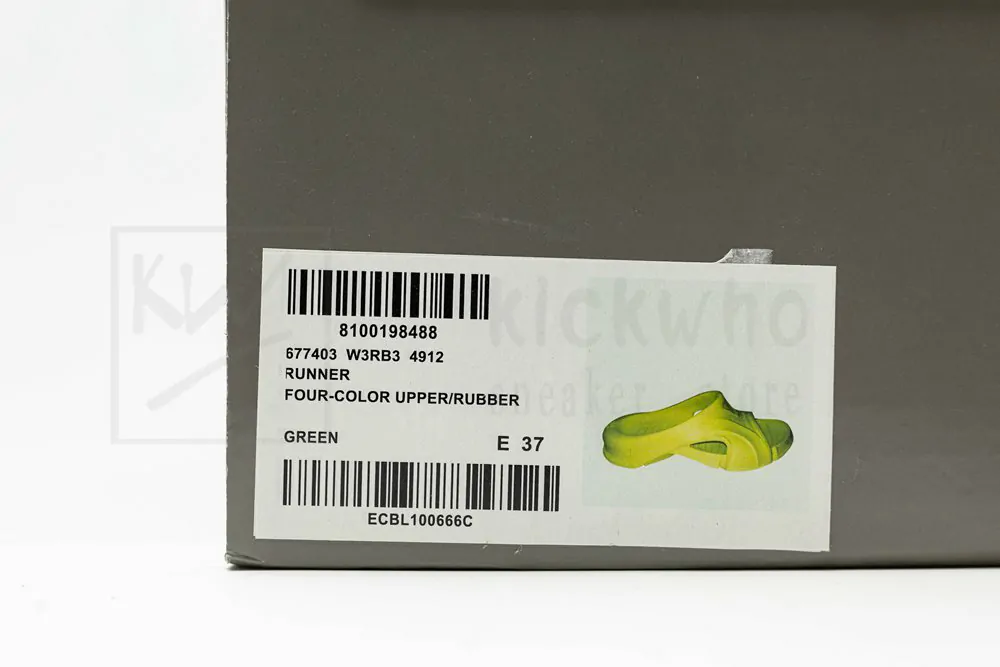 balenciaga mold slide sandal avocado