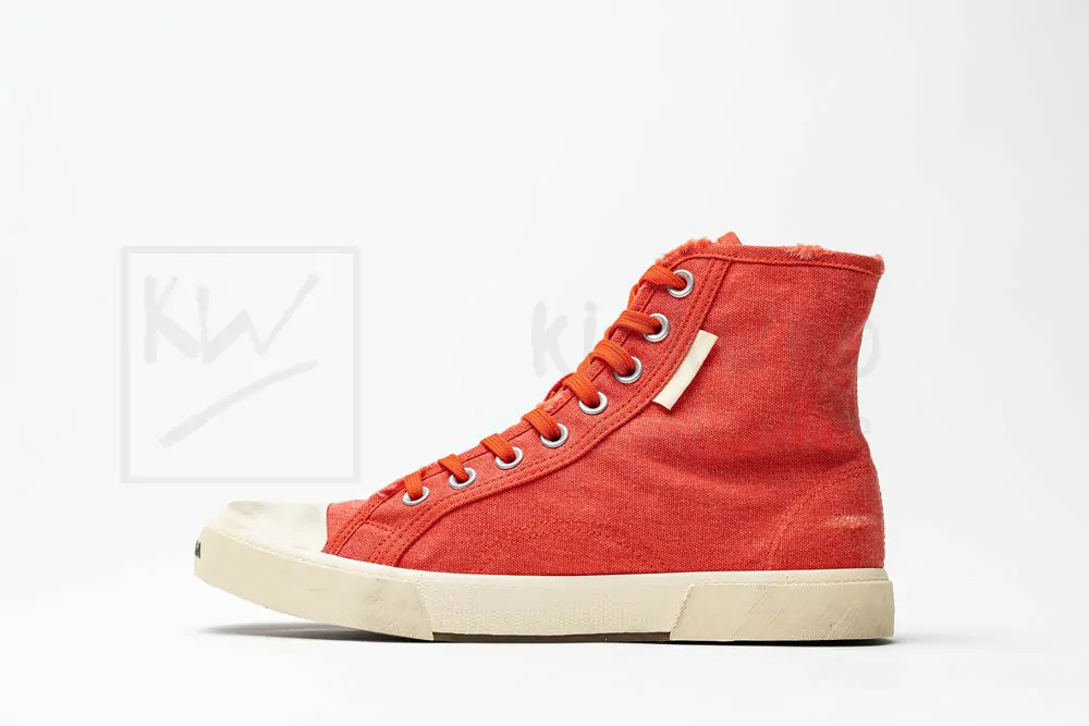 balenciaga paris high top sneaker in red