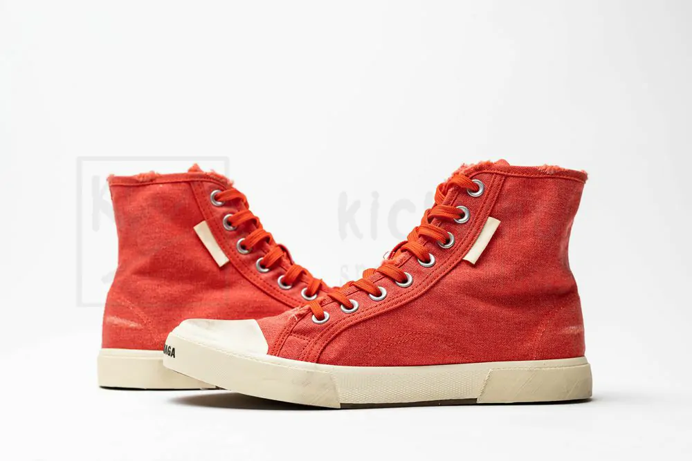 balenciaga paris high top sneaker in red