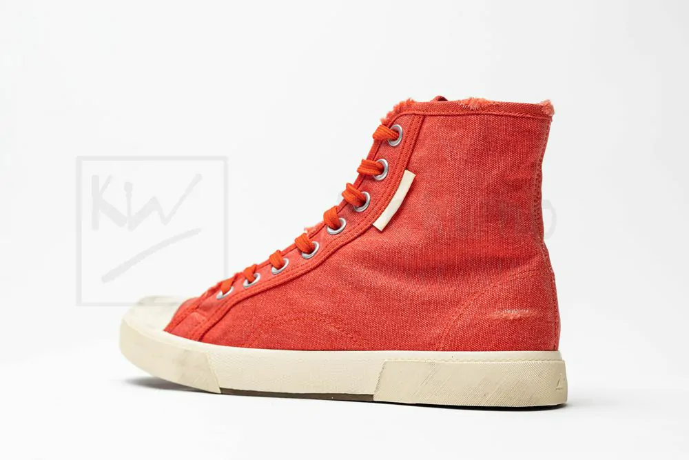 balenciaga paris high top sneaker in red