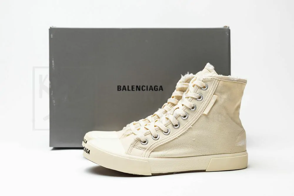 balenciaga paris high top sneaker in white