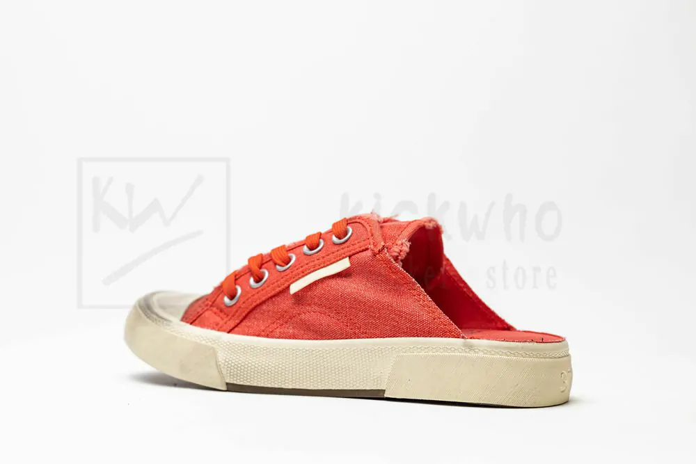 balenciaga paris sneaker mule in red