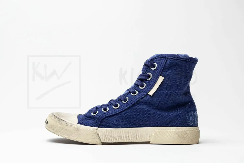 balenciaga paris high top sneaker in blue