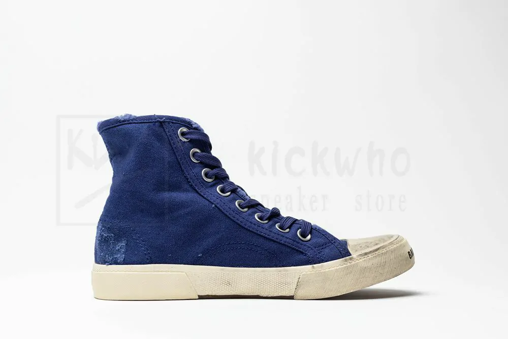 balenciaga paris high top sneaker in blue