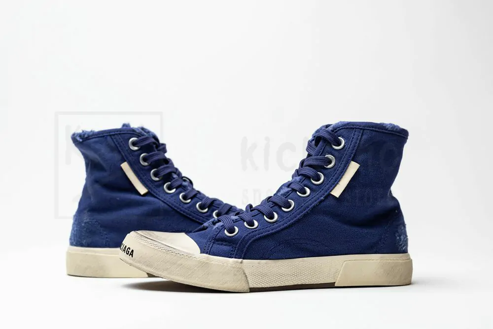 balenciaga paris high top sneaker in blue