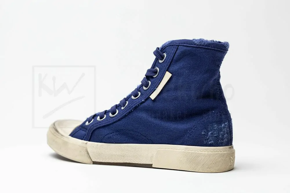 balenciaga paris high top sneaker in blue