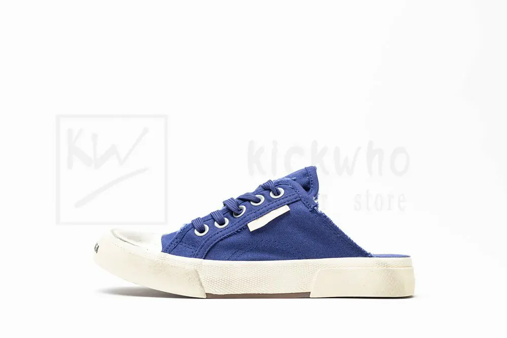 balenciaga paris sneaker mule in blue